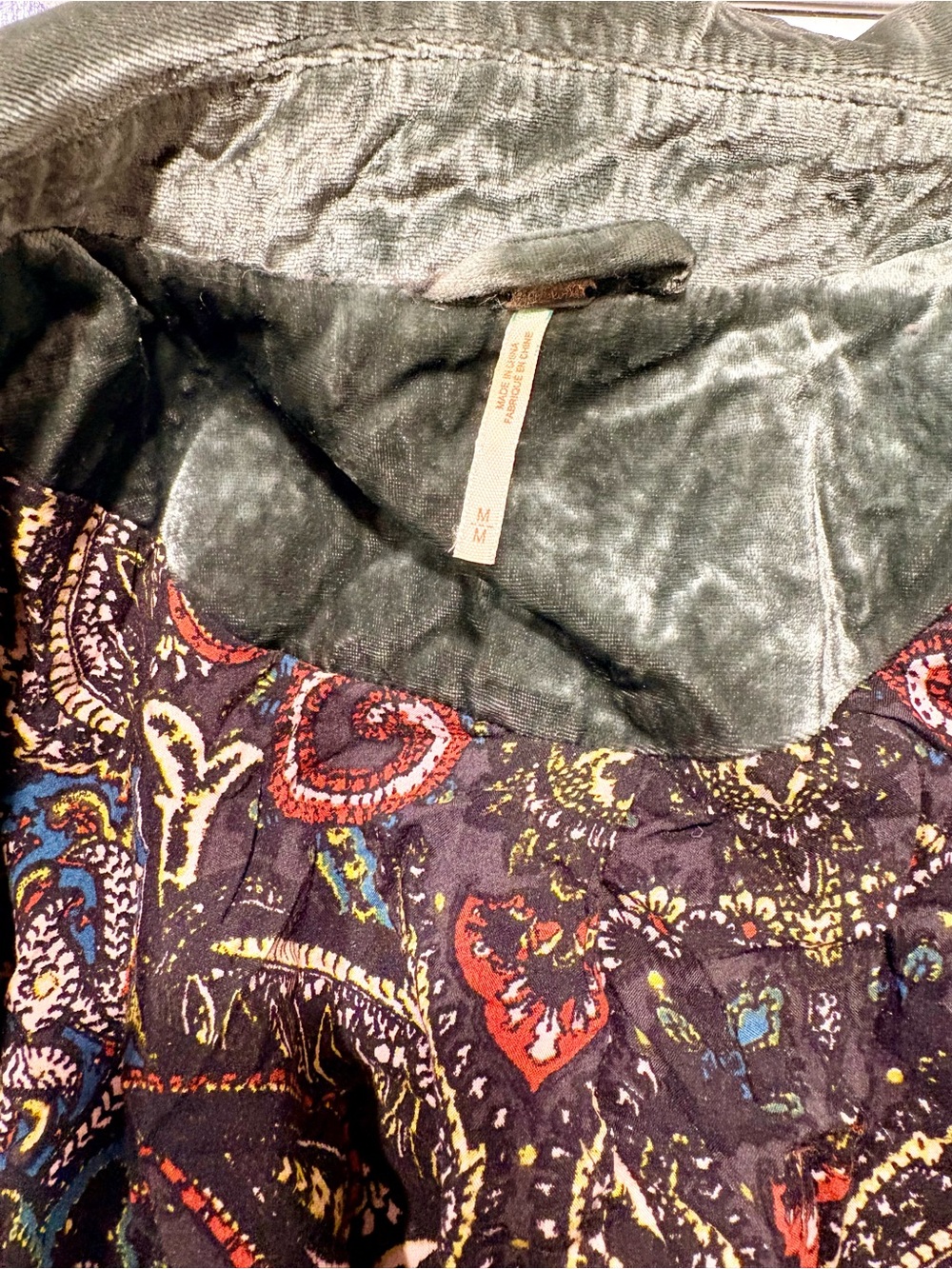 Vintage Free People Bryant Velvet Trench Duster Jacket - Picture 5 of 9